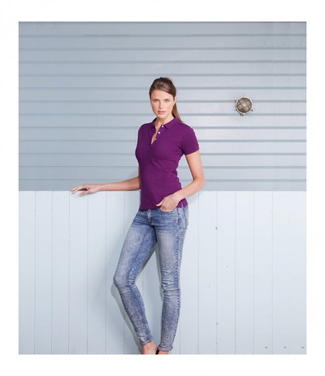 Russell  Ladies Stretch Pique Polo Shirt