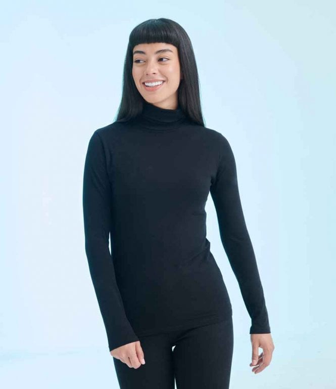 Skinnifit SF Ladies Feel Good Stretch Roll Neck T-Shirt