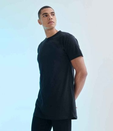 SF Men Longline T-Shirt With Dipped Hem