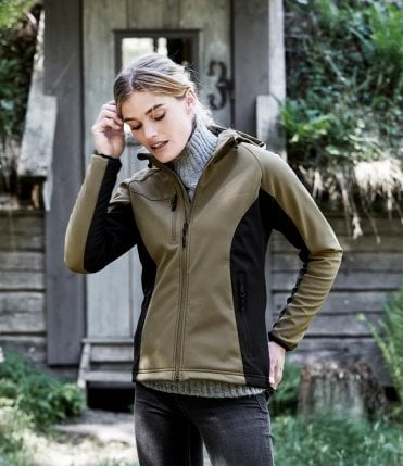 Tee Jays Ladies Lightweight Performance Hooded Soft Shell Jacket