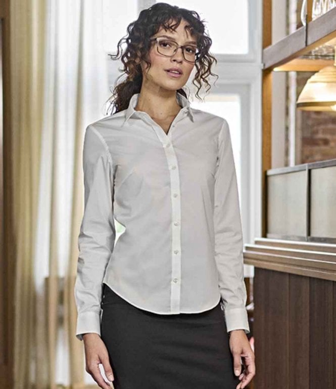 Tee Jays  Ladies Stretch Luxury Long Sleeve Poplin Shirt