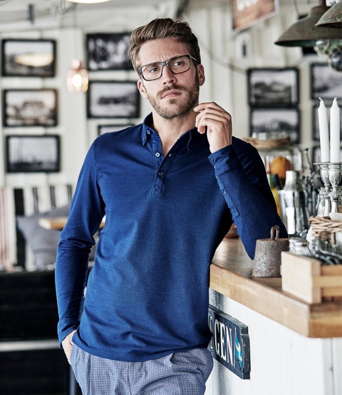 Tee Jays  Luxury Fashion Stretch Long Sleeve Polo Shirt