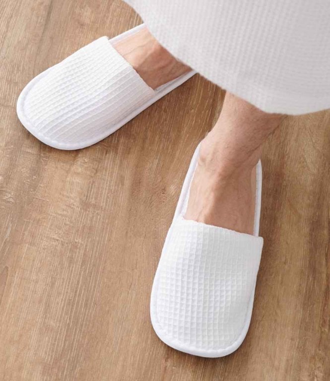 Towel City  Waffle Mule Slippers