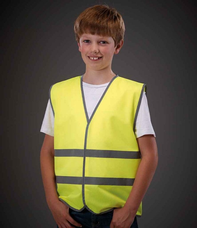 Yoko  Kids Hi-Vis Two Band Waistcoat